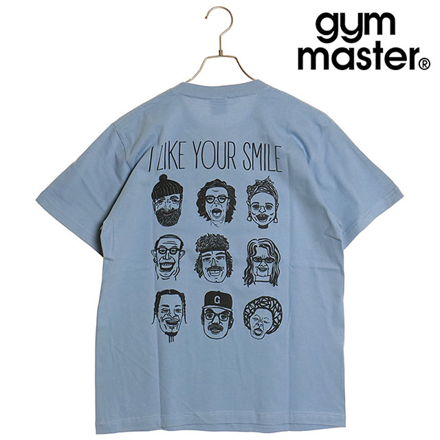 ジムマスター GYM MASTER メンズ 5.6oz YOUR SMILE Tee G351710-50 SU24 トップス 半袖Tシャツ サックスグレー｜mischief｜02