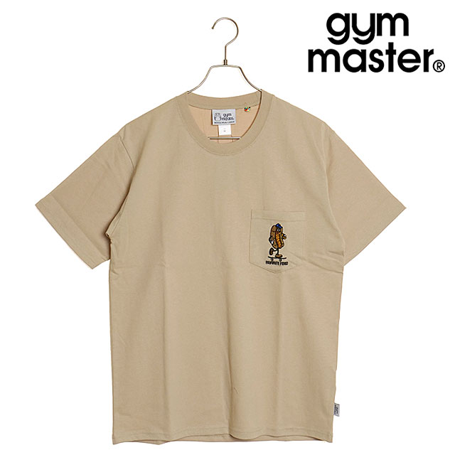 ジムマスター GYM MASTER メンズ 7.4oz ホットドッグ刺繍ポケットTee G321703-31 SU24 トップス 半袖Tシャツ ベージュ｜mischief｜02