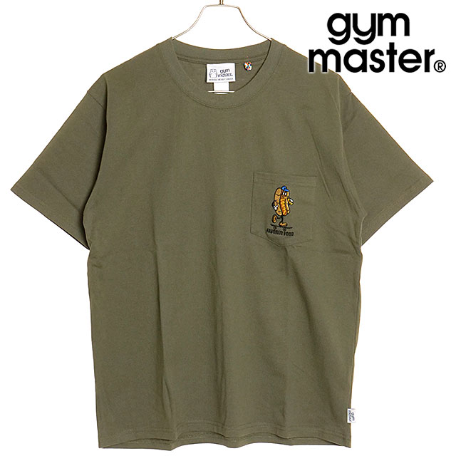 ジムマスター GYM MASTER メンズ 7.4oz ホットドッグ刺繍ポケットTee G321703-46 SU24 トップス 半袖Tシャツ オリーブ｜mischief