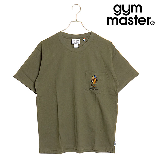 ジムマスター GYM MASTER メンズ 7.4oz ホットドッグ刺繍ポケットTee G321703-46 SU24 トップス 半袖Tシャツ オリーブ｜mischief｜02