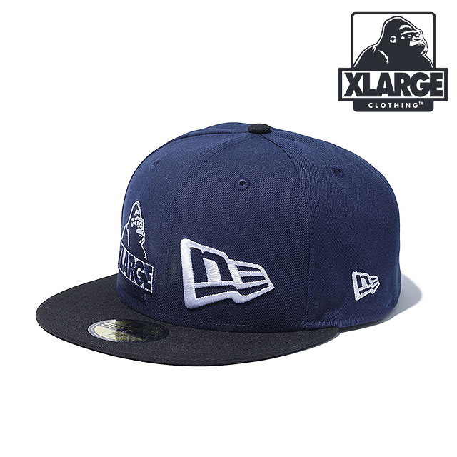 エクストララージ XLARGE ニューエラ ツートーンミックスロゴキャップ 101242051004 SS24SPOT XLARGE × NEWERA 帽子 NAVY｜mischief｜02