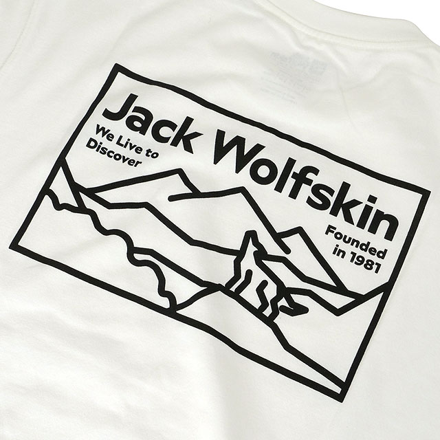 ジャックウルフスキン Jack Wolfskin JP ラインアートウルフ ショートスリーブTシャツ 5034051-5055 JP LINEART WOLF SS T 流通限定 OFF-WHITE 正規取扱店 | Jack Wolfskin | 03