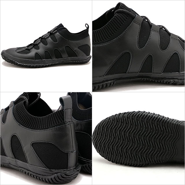 返品送料無料 スピングル SPINGLE スニーカー SP1503-05 FW24 SP-1503 メンズ 日本製 ニット素材 Black 正規取扱店 | SPINGLE | 02