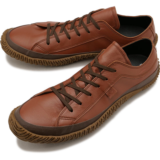 返品送料無料 スピングル SPINGLE スニーカー SP110-151 FW24 SP-110 メンズ 日本製 カンガルーレザー Red-Brown 正規取扱店 | SPINGLE
