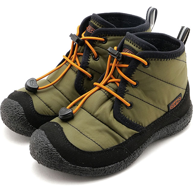  KEEN 쥤֡ ϥ ġ å ץ롼 1029433 KIDS Children HOWSER II CHUKKA WP Ҷ DARK-OLIVE GOLD-FLAME 谷Ź