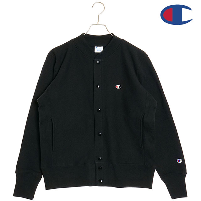 チャンピオン Champion リバースウィーブ スナップ スウェットシャツ C3-A020 FW24 REVERSE WEAVE SNAP SWEATSHIRT パーカー スナップボタン BLACK 正規取扱店 | Champion | 01