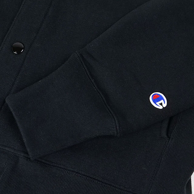 チャンピオン Champion リバースウィーブ スナップ スウェットシャツ C3-A020 FW24 REVERSE WEAVE SNAP SWEATSHIRT パーカー スナップボタン BLACK 正規取扱店 | Champion | 03
