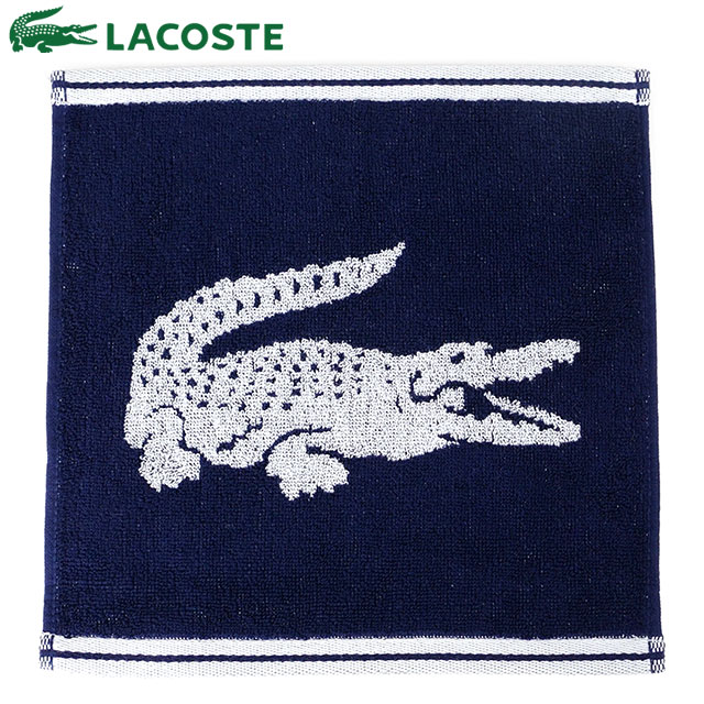 ラコステ LACOSTE ワニロゴジャカードハンカチタオル LN008J-166 FW24 メンズ・レディース ハンドタオル スポーツ アウトドア ネイビー 正規取扱店 | LACOSTE | 01