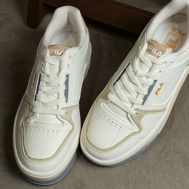 フィラ FILA スニーカー フィラ コート フェザリー UFW24011-114 FILA COURT FEATHERY レディース 靴 厚底シューズ 軽量 SNOW-WHITE APPLEBLOSSOM 正規取扱店 | FILA | 01