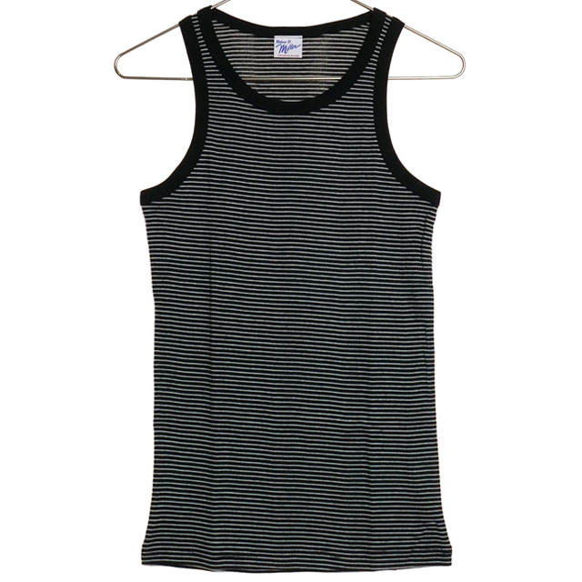 ロバートピーミラー Robert P. Miller パネルリブド タンクトップ 110C Panel ribbed tank top メンズ インナー ノースリーブ リブ編み ストライプ 正規取扱店 | Robert P. Miller | 02