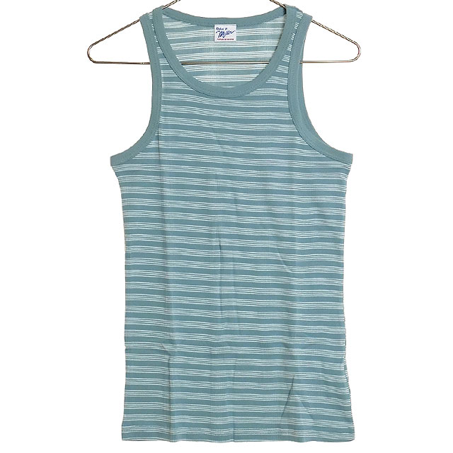 ロバートピーミラー Robert P. Miller パネルリブド タンクトップ 110C Panel ribbed tank top メンズ インナー ノースリーブ リブ編み ストライプ 正規取扱店 | Robert P. Miller | 01
