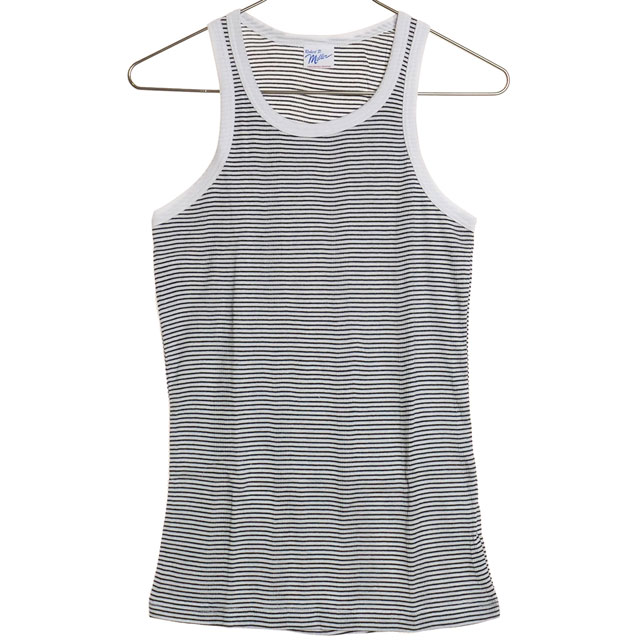 ロバートピーミラー Robert P. Miller パネルリブド タンクトップ 110C Panel ribbed tank top メンズ インナー ノースリーブ リブ編み ストライプ 正規取扱店 | Robert P. Miller | 04