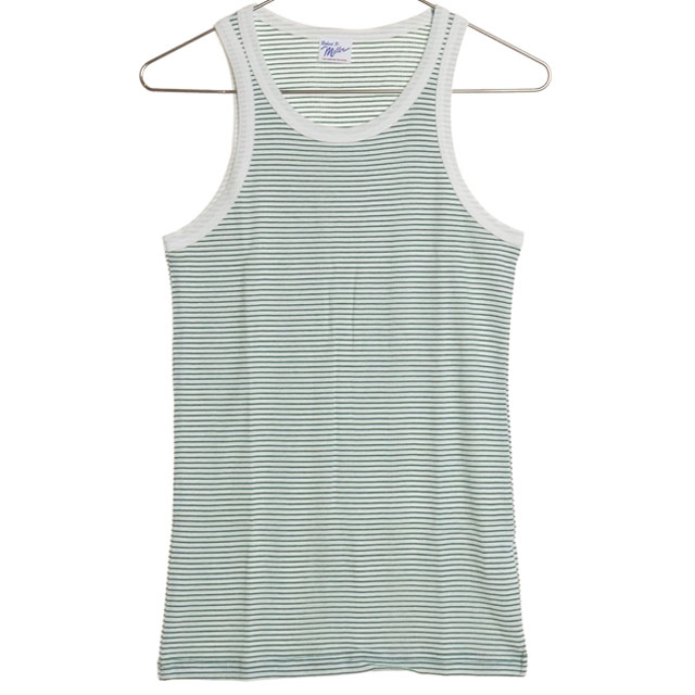 ロバートピーミラー Robert P. Miller パネルリブド タンクトップ 110C Panel ribbed tank top メンズ インナー ノースリーブ リブ編み ストライプ 正規取扱店 | Robert P. Miller | 03