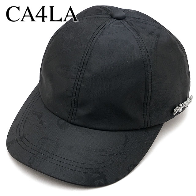 カシラ CA4LA キャップ CAW00594 FW24 BLACK AND WHITE PAINTINGS CAP メンズ・レディース 帽子 フリーサイズ BLACK 正規取扱店 | CA4LA