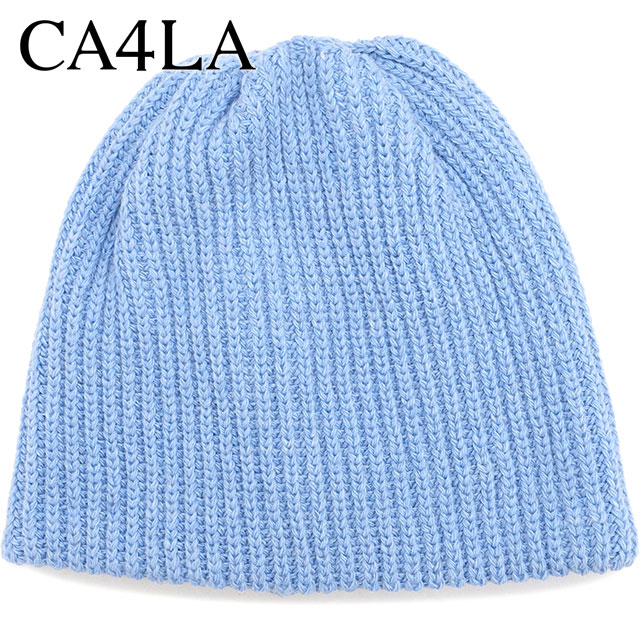 カシラ CA4LA ニットキャップ ONM01853 FW24 ECO CAPE LILY 3 メンズ・レディース 帽子 フリーサイズ ニット帽 ビーニー BLUE 正規取扱店 | CA4LA
