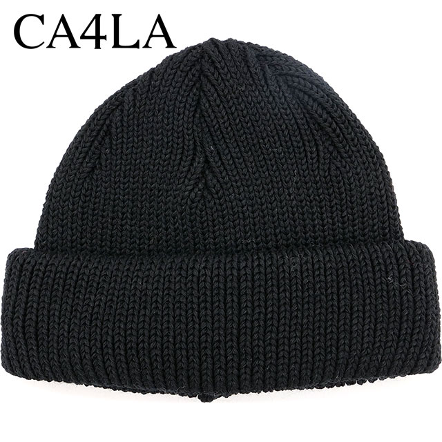 カシラ CA4LA ニットキャップ ZKN02473 FW24 WTURN WASH 8 メンズ・レディース 帽子 フリーサイズ ニット帽 ビーニー BLACK 正規取扱店 | CA4LA