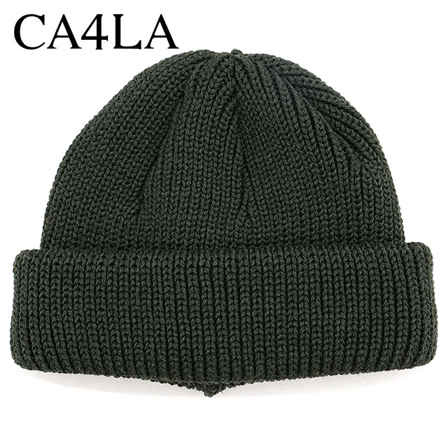 カシラ CA4LA ニットキャップ ZKN02473 FW24 WTURN WASH 8 メンズ・レディース 帽子 フリーサイズ ニット帽 ビーニー KHAKI 正規取扱店 | CA4LA | 01