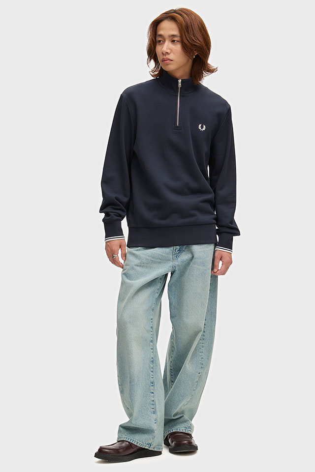 FRED PERRY（フレッドペリー） ハーフジップ スウェットシャツ M3574