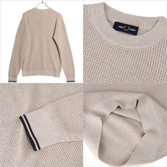 フレッドペリー FRED PERRY ワッフルステッチジャンパー K6507