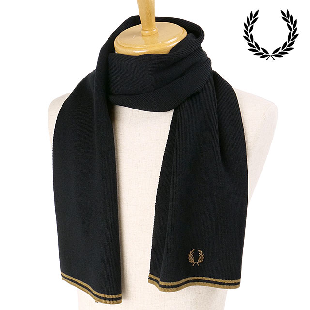 FRED PERRY フレッドペリー ツインティップ メリノウールスカーフ FRED PERRY（フレッドペリー） ツインティップドメリノウールスカーフ
