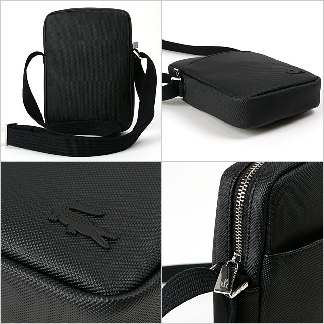 ラコステ LACOSTE メンズクラシック スリムバーティカルカメラバッグ NH4422HC-000 FW24 MENS CLASSIC SLIM VERTICAL CAMERA BAG 鞄 ショルダーバッグ NOIR | LACOSTE | 02