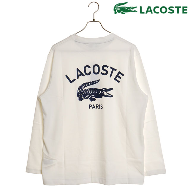 ラコステ LACOSTE PARISロゴヘビーオンスTシャツ [TH9396-99-70V FW24] メンズ トップス カットソー 長袖 FLOUR 正規取扱店 LACOSTE（ラコステ） LACOSTE PARISロゴヘビーオンスTシャツ TH9396-99