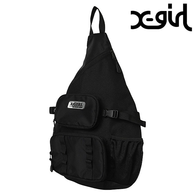 エックスガール X-girl スリングバッグ 105243053011 FW24 SLING BAG レディース 鞄 ボディバッグ ワンショルダー BLACK