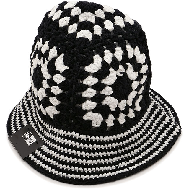 ニューエラ NEWERA ハット クロッシェニットバケット 14307349 CROCHET KNIT BUCKET メンズ・レディース 帽子 クロシェ編み ブラック ホワイト 正規取扱店 | NEW ERA