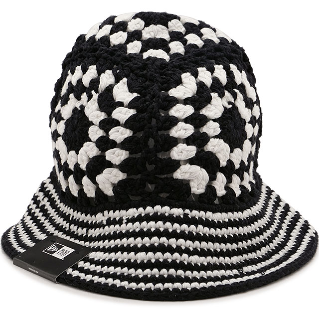 ニューエラ NEWERA ハット クロッシェニットバケット 14307349 CROCHET KNIT BUCKET メンズ・レディース 帽子 クロシェ編み ブラック ホワイト 正規取扱店 | NEW ERA | 01