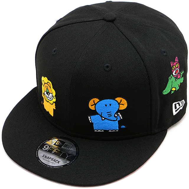 応援グッズ NEW ERA x Tabekko Animals 9Fifty M/L 9FIFTY たべっ子どうぶつ オールオーバー ブラック | ニューエラ