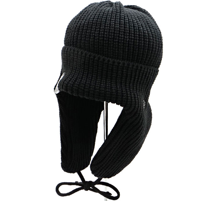 ニューエラ NEWERA ニットキャップ ベーシックカフニットトラッパー 14312173 BASIC CUFF KNIT TRAPPER 帽子 ビーニー ニット帽 耳あて付き ブラック 正規取扱店 | NEW ERA