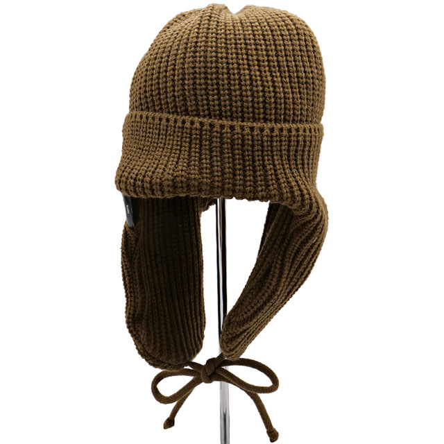 ニューエラ NEWERA ニットキャップ ベーシックカフニットトラッパー 14312171 FW24 BASIC CUFF KNIT TRAPPER 帽子 ビーニー ニット帽 耳あて付き ウォルナット | NEW ERA