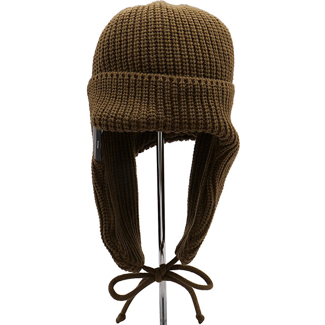 ニューエラ NEWERA ニットキャップ ベーシックカフニットトラッパー 14312171 FW24 BASIC CUFF KNIT TRAPPER 帽子 ビーニー ニット帽 耳あて付き ウォルナット | NEW ERA | 01