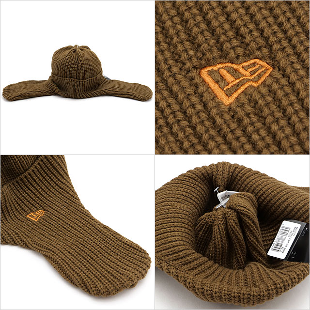 ニューエラ NEWERA ニットキャップ ベーシックカフニットトラッパー 14312171 FW24 BASIC CUFF KNIT TRAPPER 帽子 ビーニー ニット帽 耳あて付き ウォルナット | NEW ERA | 02