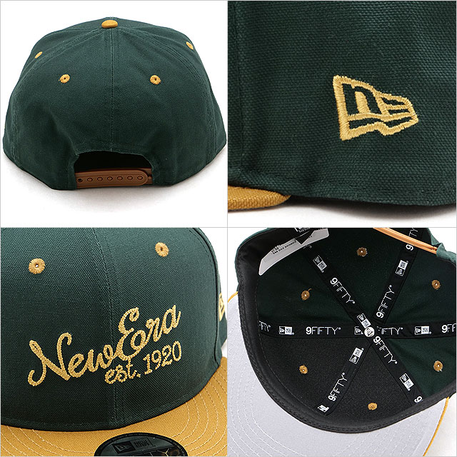 ニューエラ NEW ERA キャップ ダックキャンバス 14307459 FW24 9FIFTY メンズ・レディース 帽子 サイズ調整可能 ダークグリーン ライトブロンズ 正規取扱店 | NEW ERA | 02