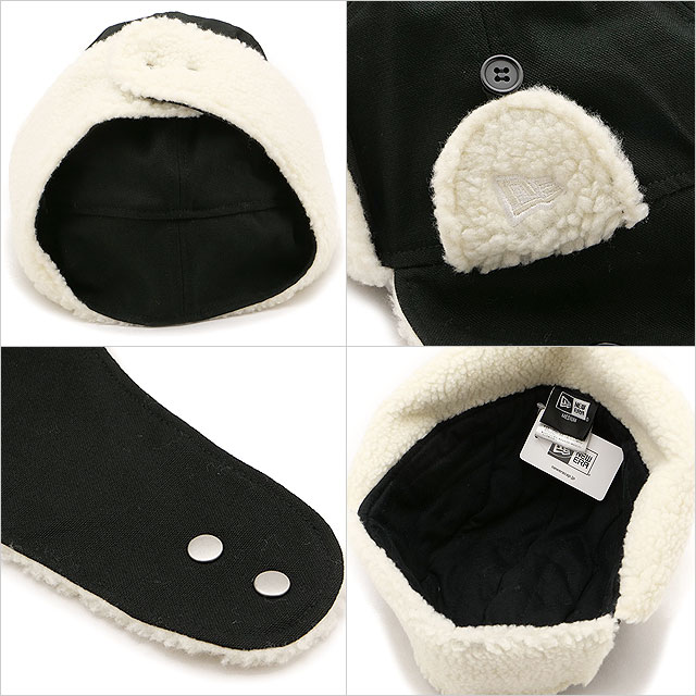 ニューエラ NEW ERA フライトキャップ ザ トラッパー ダックキャンバス 14307147 FW24 THE TRAPPER 帽子 防寒キャップ 耳あて付き ブラック 正規取扱店 | NEW ERA | 02