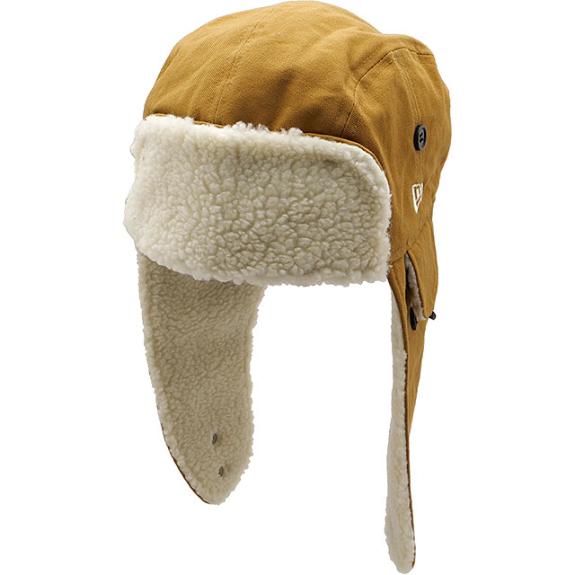 ニューエラ NEW ERA フライトキャップ ザ トラッパー ダックキャンバス 14307146 FW24 THE TRAPPER 帽子 防寒キャップ 耳あて付き ライトブロンズ 正規取扱店 | NEW ERA
