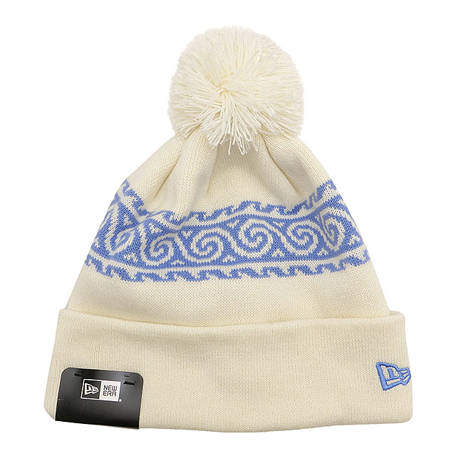 ニューエラ NEW ERA ニットキャップ ポンポンニット 14312109 FW24 POM PON KNIT 帽子 ニット帽 ビーニー オフホワイト コペンブルー  正規取扱店 | NEW ERA | 01