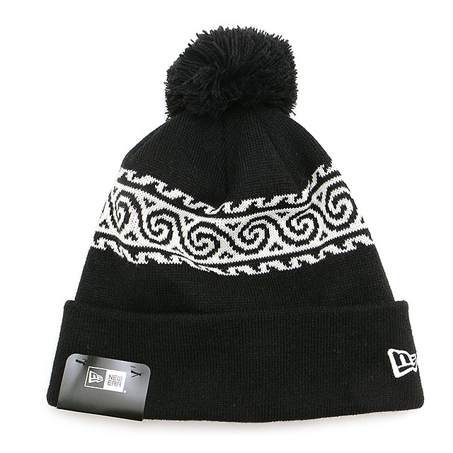 ニューエラ NEW ERA ニットキャップ ポンポンニット 14312111 FW24 POM PON KNIT 帽子 ニット帽 ビーニー ブラック オフホワイト  正規取扱店 | NEW ERA | 01