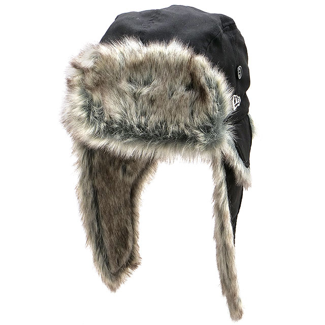 ニューエラ NEW ERA フライトキャップ ザ トラッパー シンセティックスエード 14307144 FW24 THE TRAPPER 帽子 防寒キャップ 耳あて付き ブラック 正規取扱店 | NEW ERA