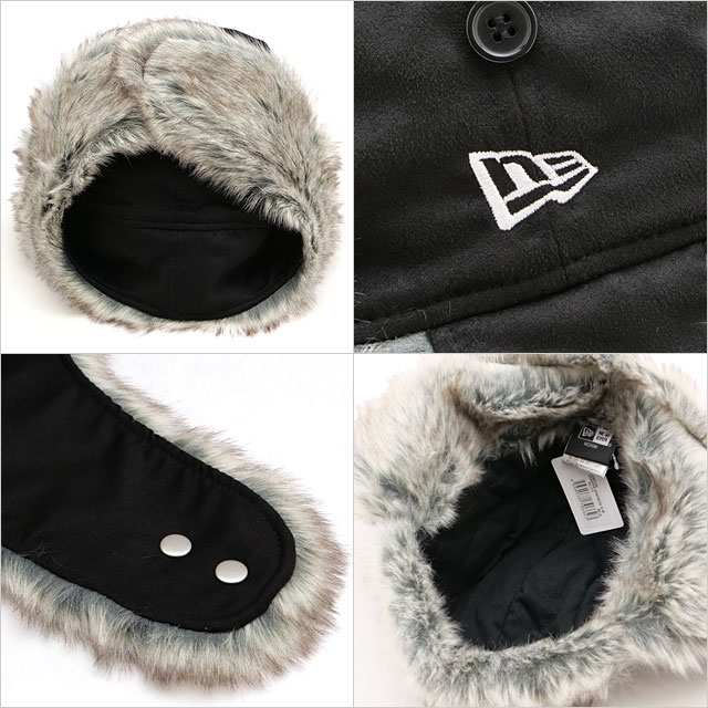 ニューエラ NEW ERA フライトキャップ ザ トラッパー シンセティックスエード 14307144 FW24 THE TRAPPER 帽子 防寒キャップ 耳あて付き ブラック 正規取扱店 | NEW ERA | 02