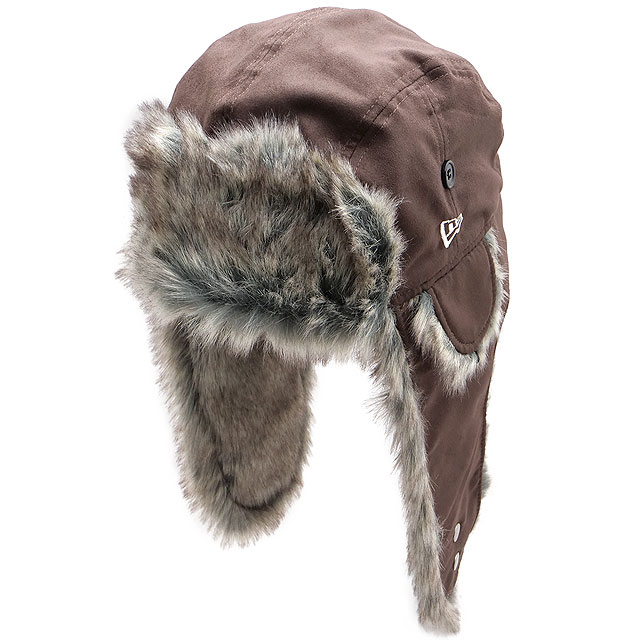 ニューエラ NEW ERA フライトキャップ ザ トラッパー シンセティックスエード 14307143 FW24 THE TRAPPER 防寒キャップ ダークブラウン 正規取扱店 | NEW ERA