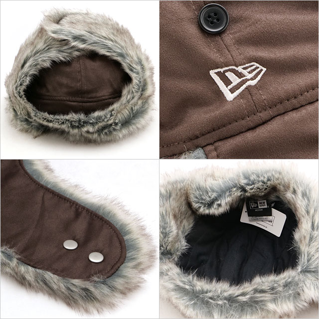 ニューエラ NEW ERA フライトキャップ ザ トラッパー シンセティックスエード 14307143 FW24 THE TRAPPER 防寒キャップ ダークブラウン 正規取扱店 | NEW ERA | 02