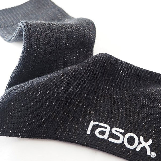 ラソックス rasox 靴下 カラーラメ・リブクルー CA240CR04 FW24 メンズ・レディース 日本製 リブ編み クルーソックス 正規取扱店 | rasox | 07