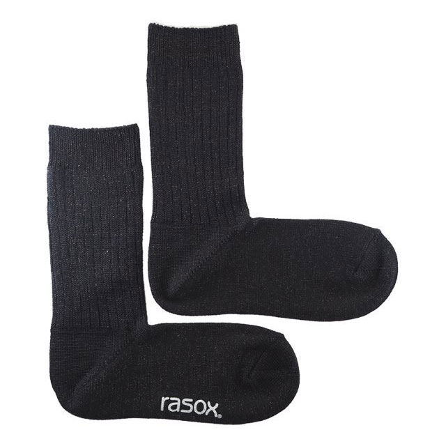 ラソックス rasox 靴下 カラーラメ・リブクルー CA240CR04 FW24 メンズ・レディース 日本製 リブ編み クルーソックス 正規取扱店 | rasox | 04