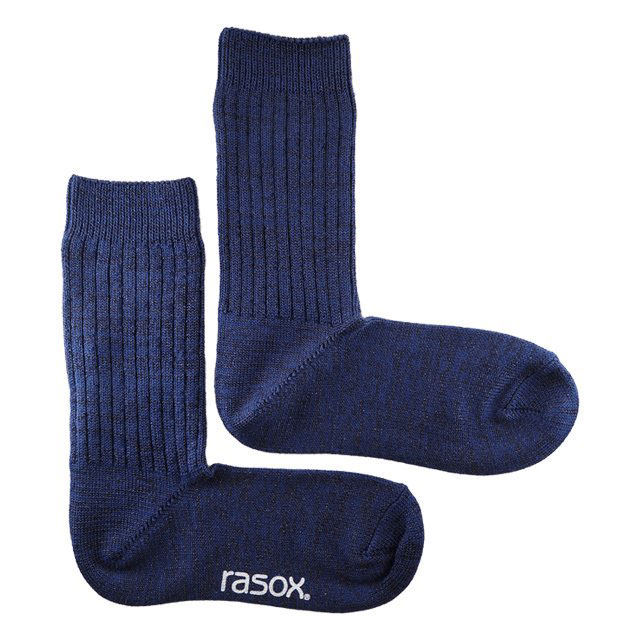 ラソックス rasox 靴下 カラーラメ・リブクルー CA240CR04 FW24 メンズ・レディース 日本製 リブ編み クルーソックス 正規取扱店 | rasox | 03