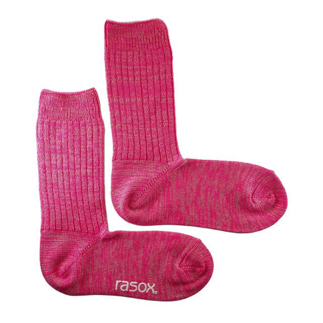 ラソックス rasox 靴下 カラーラメ・リブクルー CA240CR04 FW24 メンズ・レディース 日本製 リブ編み クルーソックス 正規取扱店 | rasox | 02