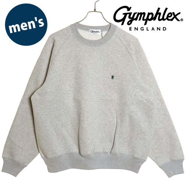 �W���t���b�N�X Gymphlex �X�E�B���O�X���[�u �N���[�l�b�N�v���I�[�o�[ GY-C0292-TCF M SWING SLEEVE CREW NECK P.O. �����Y �g���[�i�[ TOP-GREY ���K�戵�X