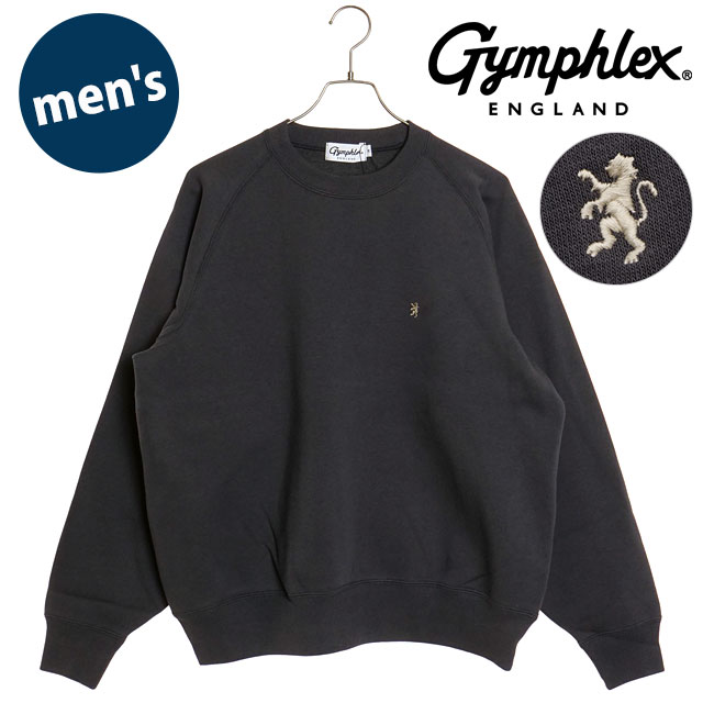 ジムフレックス Gymphlex スウィングスリーブ クルーネックプルオーバー GY-C0292-TCF M SWING SLEEVE CREW NECK P.O. メンズ トレーナー CHARCOAL 正規取扱店 | GYMPHLEX | 01