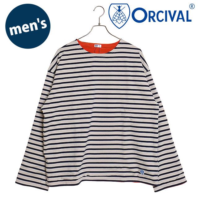 ORCIVAL◆長袖カットソー/S/コットン/WHT/E23 02201795 ORCIVAL(オーチバル) ボーダーカットソー長袖Tシャツ ホワイト